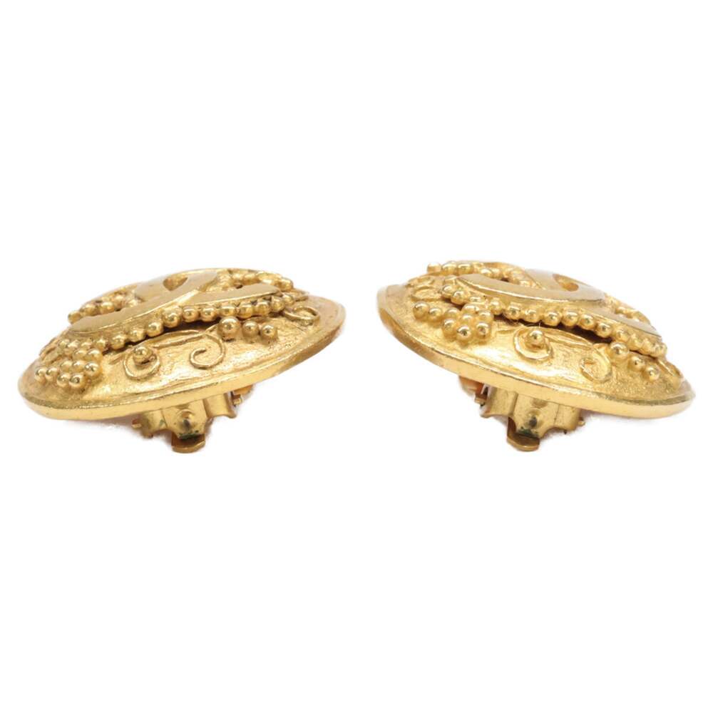 Chanel Cc Logo Round Clip-On Earrings #244521C72B - Picture 5 of 8